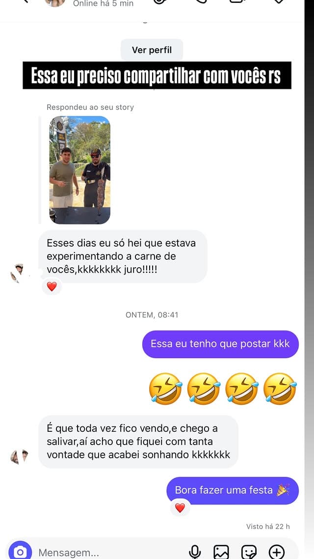 Mensagem de agradecimento recebida de cliente após o evento