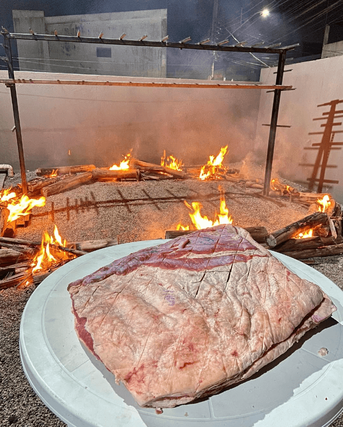 Preparo da costela na churrasqueira